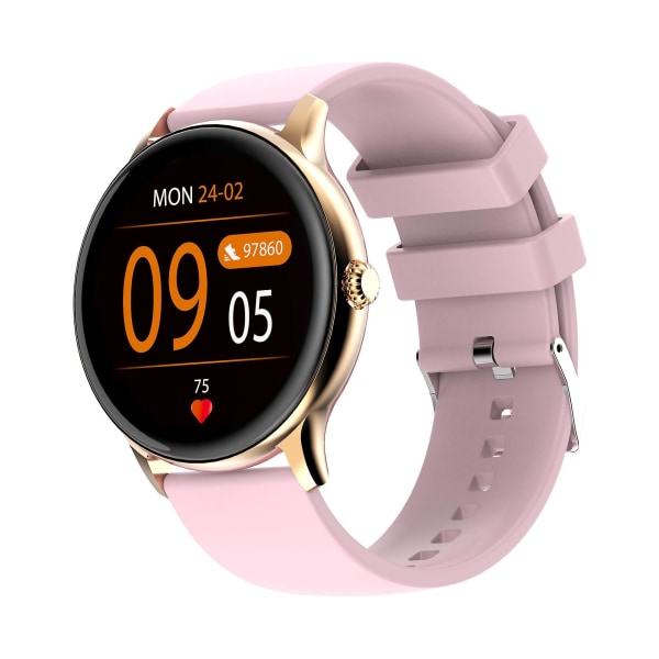 Treningsarmbåndsklokke for Huawei Xiaomi 6 Blodtrykkspuls Smart Bluetooth-armbånd Gold