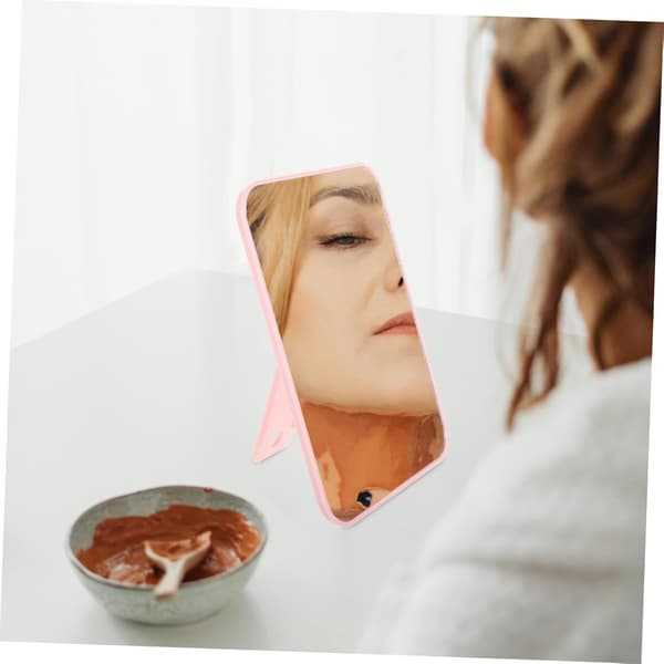 Bærbart makeup-spejl, skrivebords-vanity-spejl til kommode, lys til rejser, til skrivebord, til badeværelse