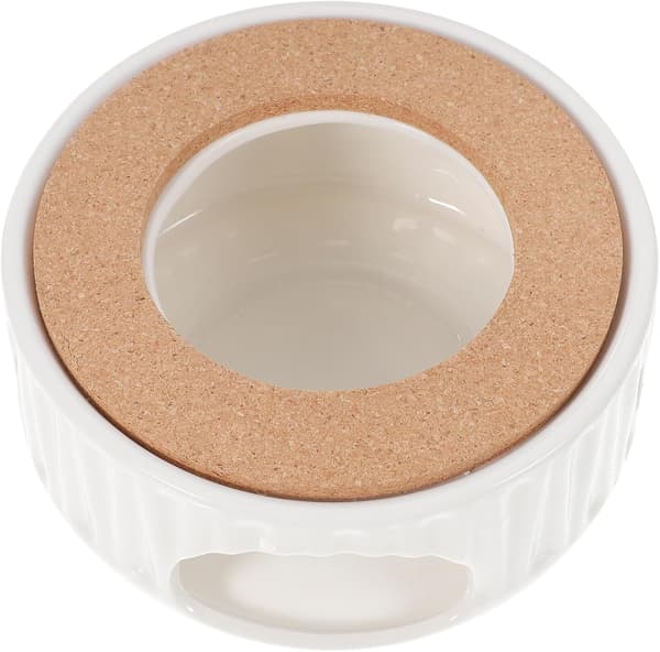Keramisk tevarmer tekanne brenner hul design hvitt keramisk materiale varmer te