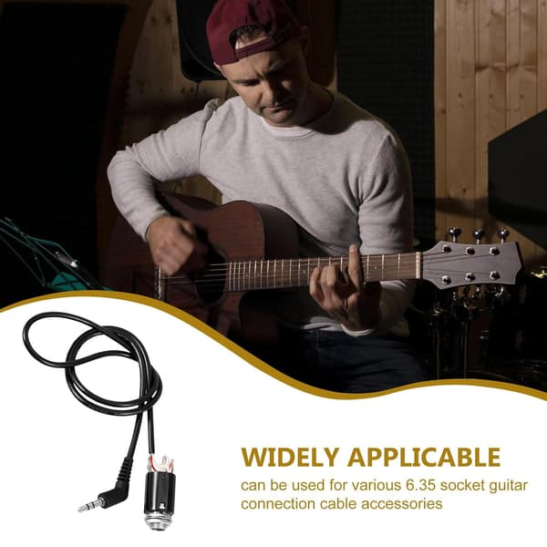 Guitar Pickup Kabelsele med 6,35 mm Jack til Akustisk Guitar Eq, Stabil Forbindelse
