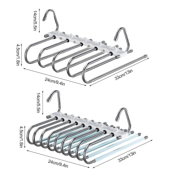 Byxhängare för utrymmesbesparing Klädorganisator 2-pack