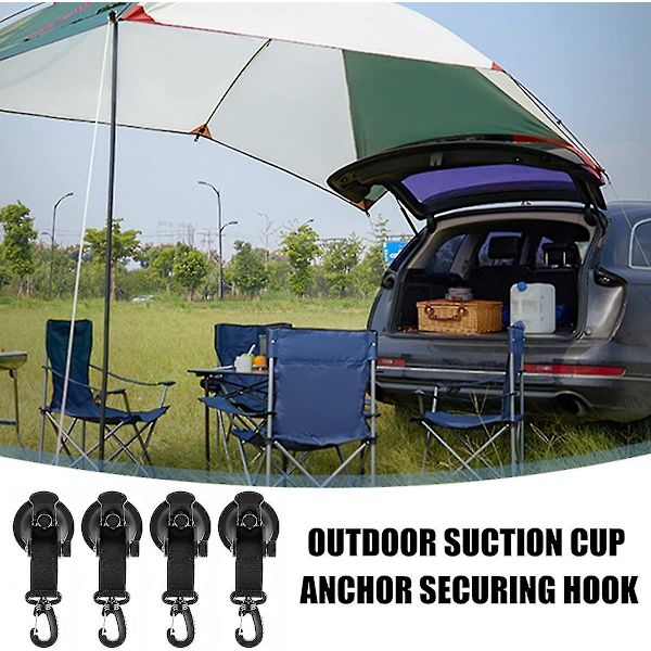 6 stk Bil Sugkopp Anker Camping Sugkopper, Multifunksjonell Heavy Duty Sugkopp