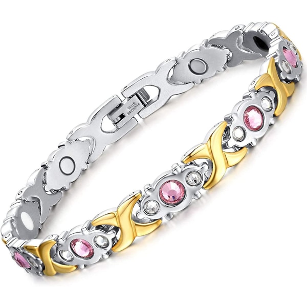 Magnetisk armbånd til Lmell Kvinder Sparkly Crystal Style Design Titanium Magnetic Gift