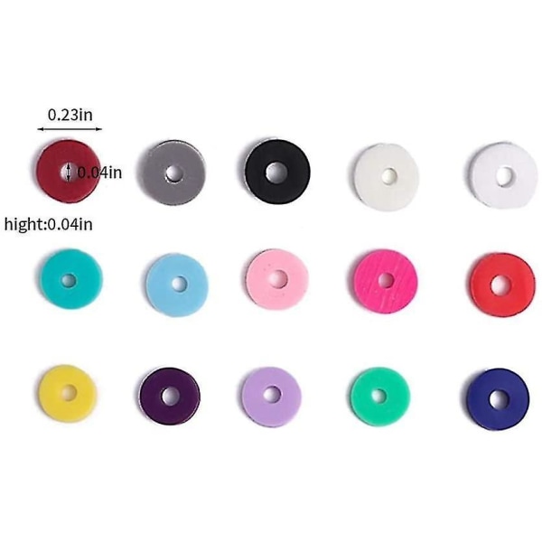 2600stk farge 15 Farger Keramikkperler 6mm Fake Beads