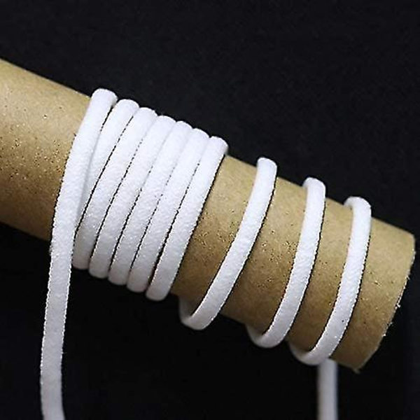 3mm 50m Rund Elastisk Snøre Hvit Elastisk Tråd Sybånd
