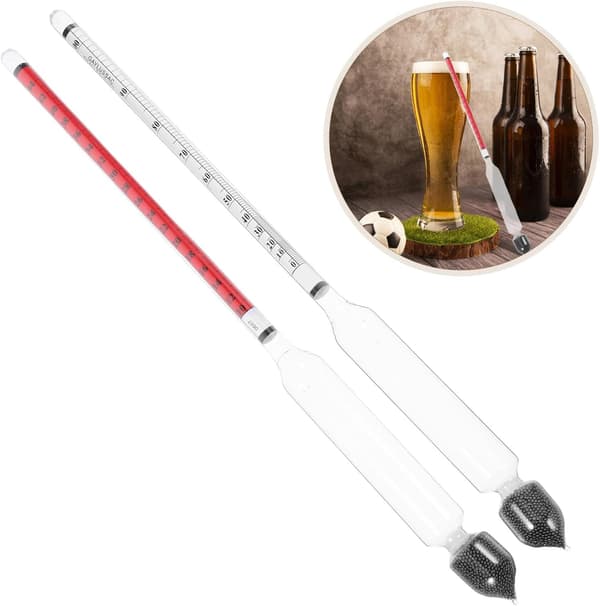 2 st dubbelskala alkoholtestare hydrometer sprit alkoholkoncentration