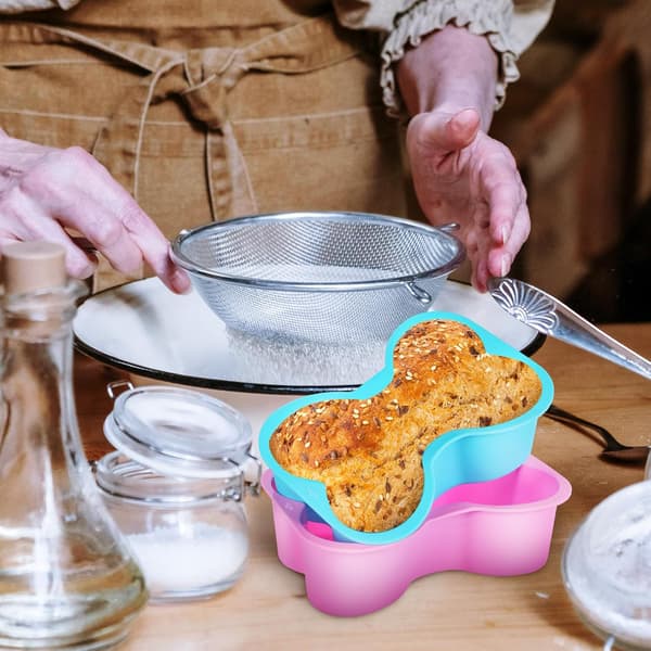 2 st benformade kakformar silikonkakformar snabb matfrisättning säker för bakning vid hög temperatur