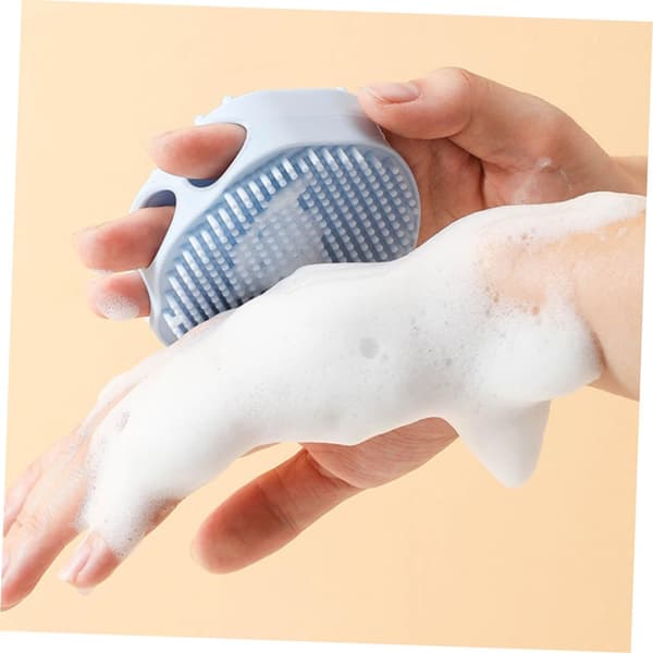 2 stk. shampoo- og badebørste silikoneskrubber til badning silikoneskrubber