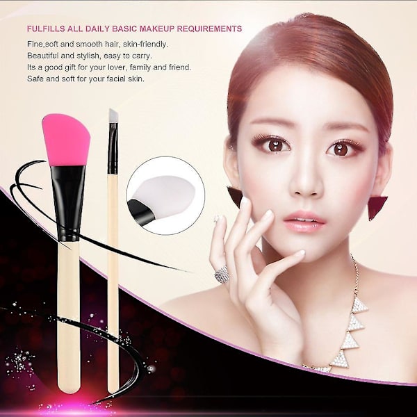 5-pack sminkborstar - puder, foundation, eyeliner