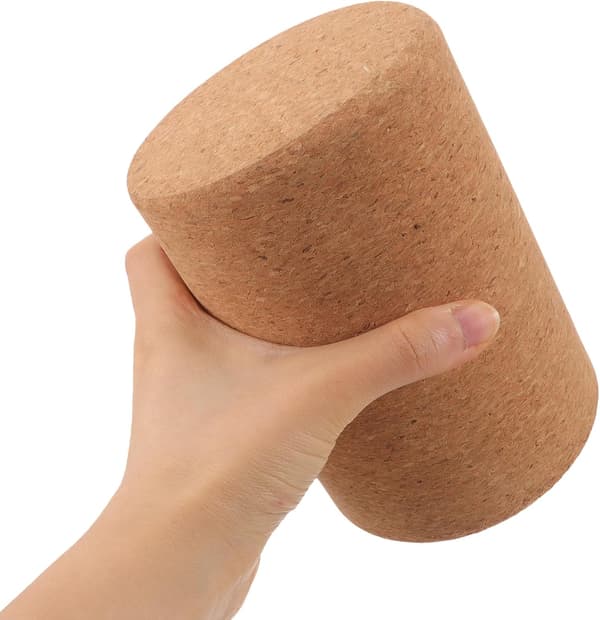 2 kpl tiheää luonnonkorkkijoogarullaa 5x15cm Mini lihashierontasylinteri