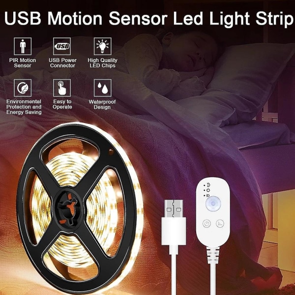 LED Under Cabinet Lys USB PIR Bevægelsessensor