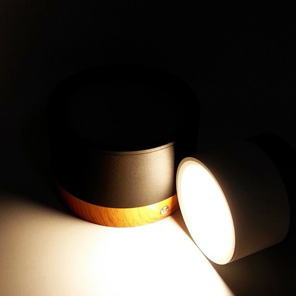 LED Taklampe Varmt Hvit Nedlys For Stue Gang Svart 1stk