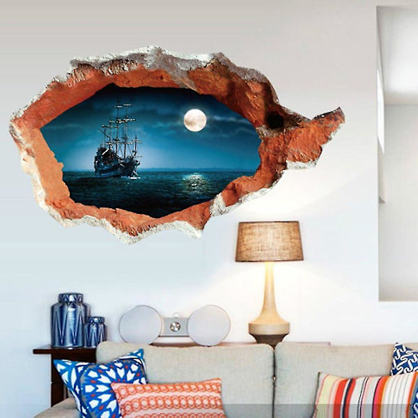 3D Brudt Vægmural Dekal