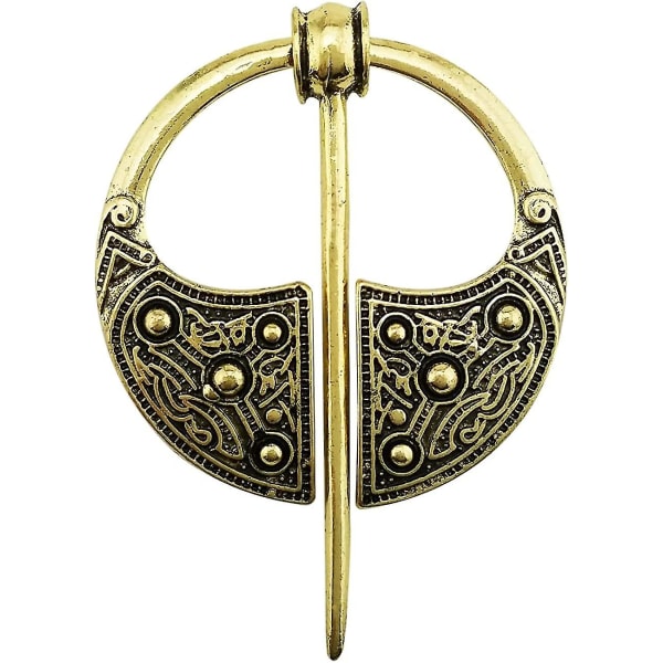 Viking Broche Pin Spænde Tøj Kappe Pin Sjal Halstørklæde Broche Smykker Style2- Bronze