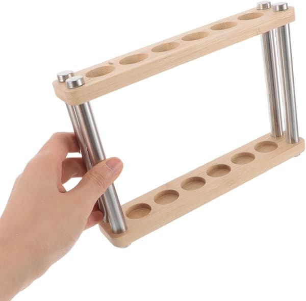 Beige Bambu Rökelsehållare Askfångare Multifunktionell Design Robust Enkel Elegant Displayställ
