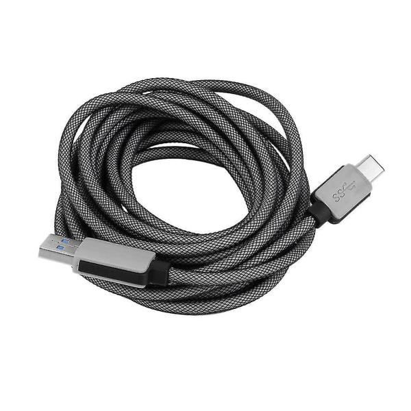 Flettet USB 3.1 til USB Type-C Data Synkroniserings- og Ladingkabel