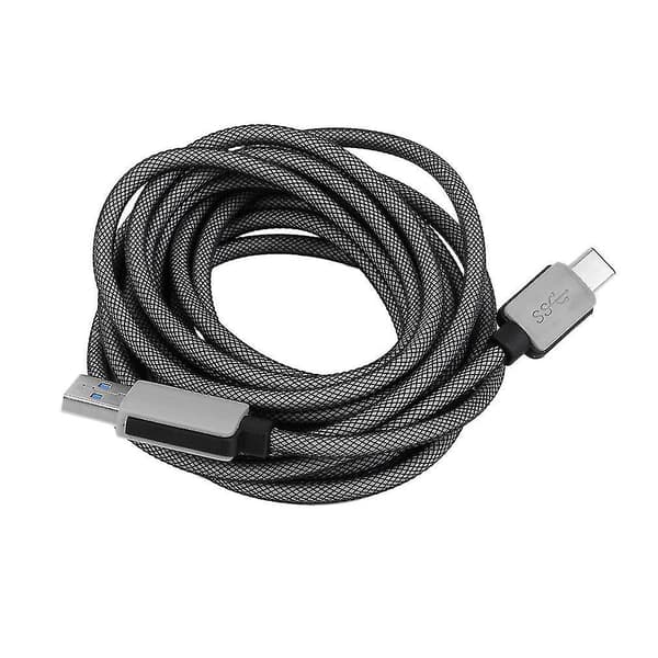 Ylimääräisen pitkä punottu USB 3.1 - USB Type-C -datakaapeli lataukseen