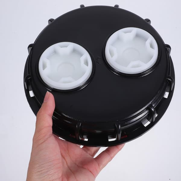 Ibc Tote Locklock med dubbla ventilationshål Svart Robust Plast Ibc Behållartillbehör