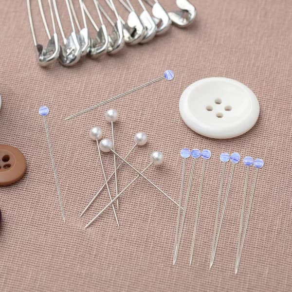 200 stk. blåstripete kulehode-søm-lokaliseringsnåler, rette nåler for DIY-korsasje, broderi og quilte-tilbehør