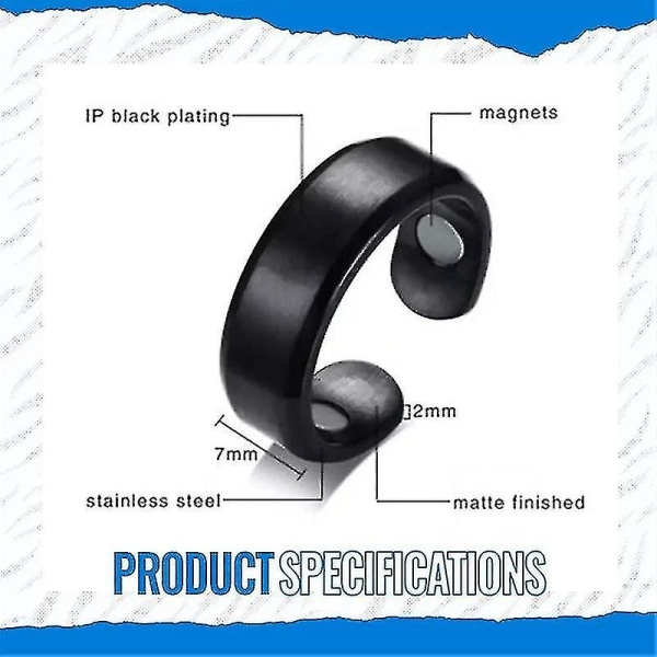 4 Magneter Diabetes Glukose Kontrol Ring Glukosemeter Diabetes Monitor Sundhed Glukosemeter