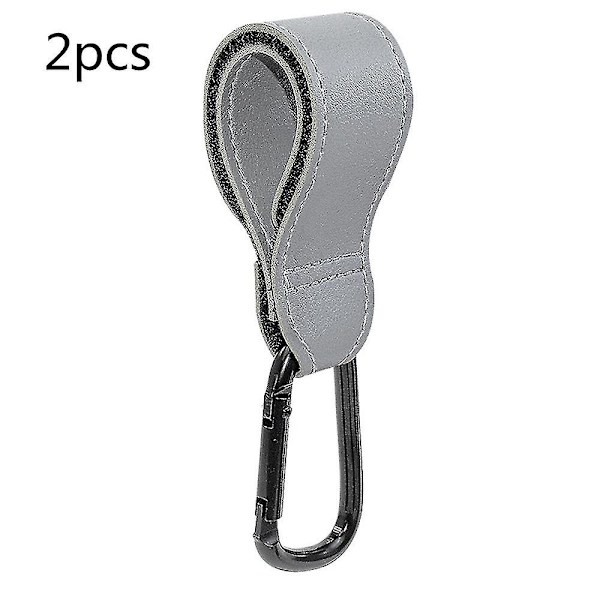 2 st Vagnklämmor för Handväska/Shoppingpåse Grey