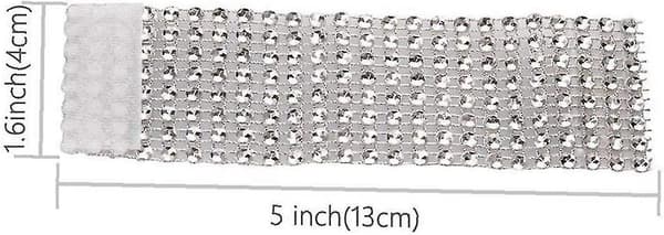 Rhinestone Servett Ringar Mesh Wrap Band Buckles