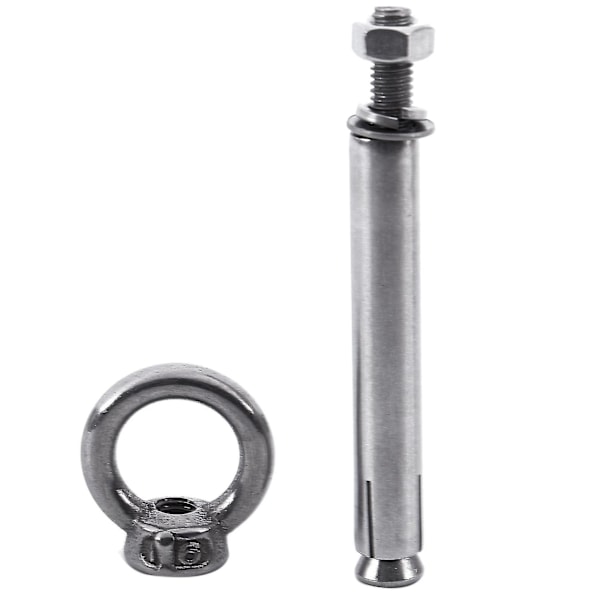 8 stk Rustfritt Stål Rå Stil Skjold Anker Øyebolter M6 X 82mm, sølv