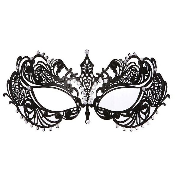 1 stk metal hul udskåret maske Rhinestone mode øjenmaske maskerade maske til cosplay kostumefest