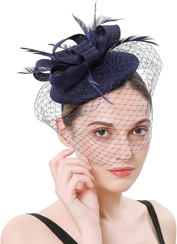 Dame Teaparty Hode Slør Fascinator Pannebånd Elegant Mesh Hatt