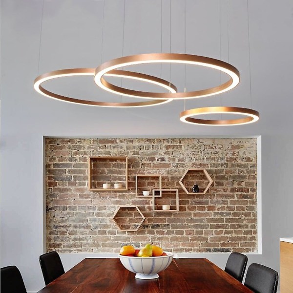 3-ljus 80cm Hängande lampa Led Kreativ Justerbar Kronljus