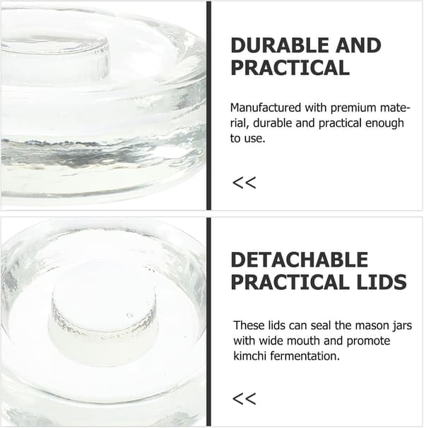 3 stk. glassvekter, fermenteringslokk, solid forsegling, kraftig glass