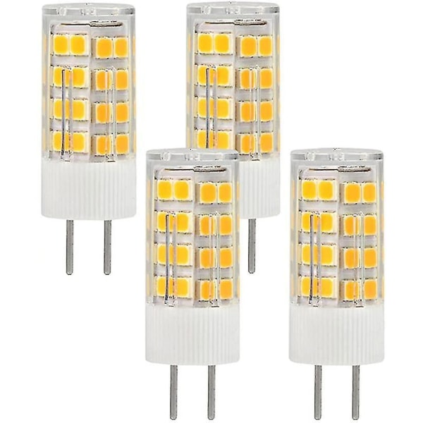 4-pakkauksen Gy6.35 5W Lämmin Valkoinen LED-Maissilamppu Akryyli+Keraaminen