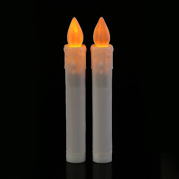 2 st LED-ljus Elektrisk Flammlös Ljus Guld Baser Dekoration