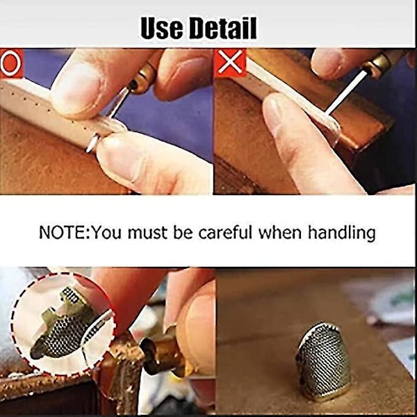 Retro Sy-Thimble Fingerbeskytter Kobber Justerbar