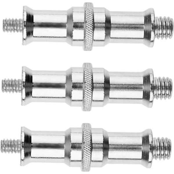 Blixtljusstativ Adapter 3st Gängad Skruv Adapter Set Spigot Skruv Studio Ljusstativ 1/4 till 3/8