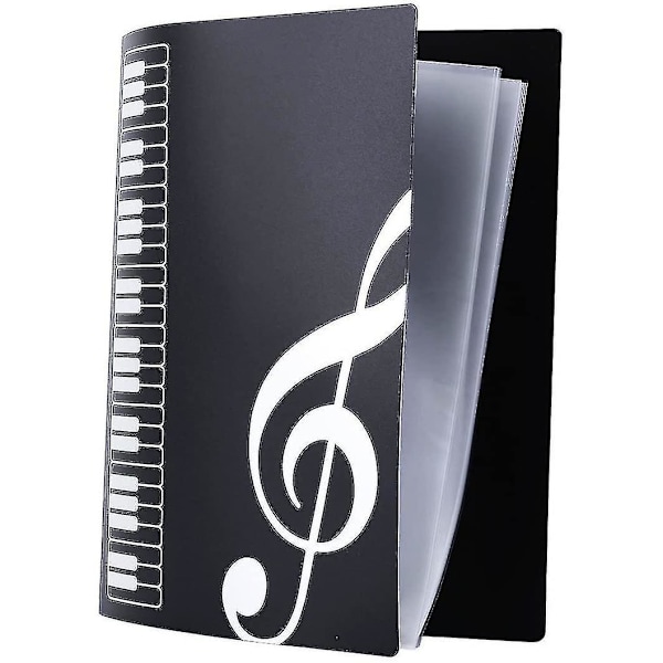 A4 Musikbordmappe Dokumentmappe Svart