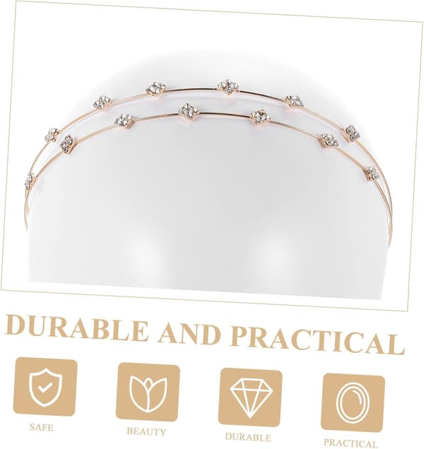 4st Rhinestone Hårband för Kvinnor Eleganta Brudhåraccessoarer Lämpliga