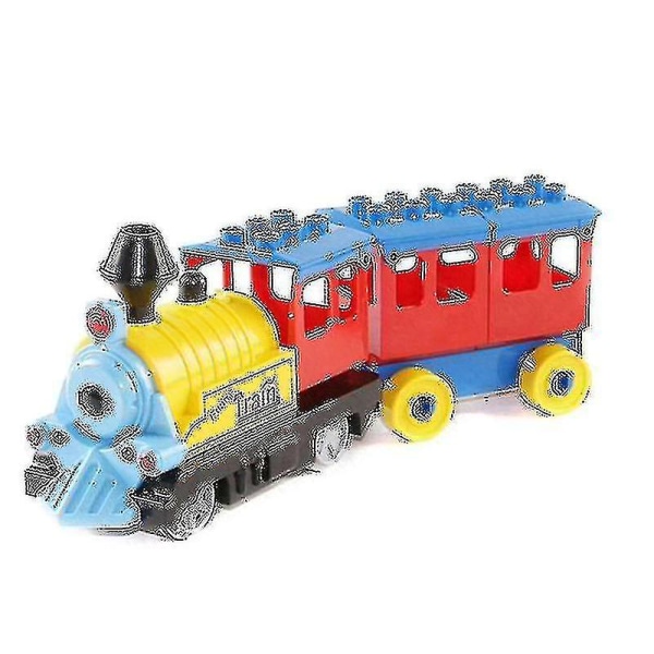 Batteridriven Duplo-tågbyggstenar Utbildningsspel Ty-yuhao Yellow