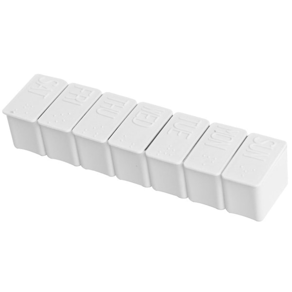 2 stk 7 dagers tablettdispenser Pilleboksholder Ukentlig oppbevaring bærbar beholderveske