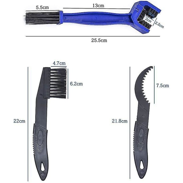 6-pack cykelkæderengøringsbørster sæt vedligeholdelsesværktøjer