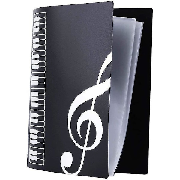 Musikmappe A4 Størrelse Notenmappe Papirdokumenter Musiktema 40 Lommer Opbevaringsmappe