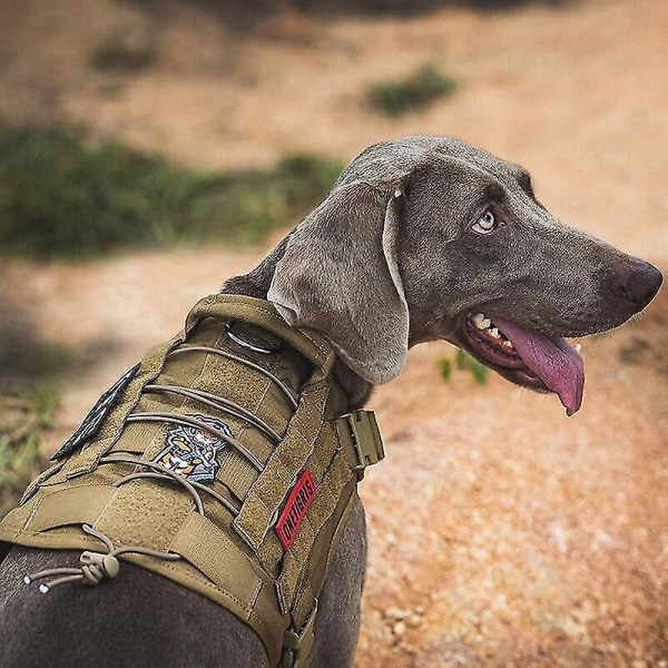 No Pull Tactical Dog Sele - Xl, Militær Reflekterende Hundesele