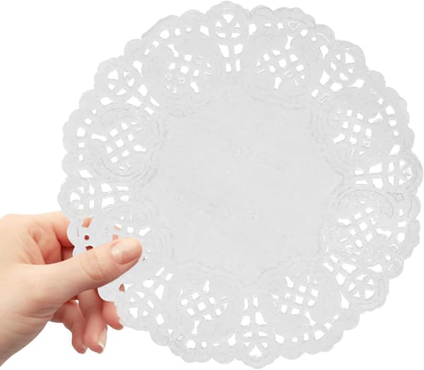 Papirduker Praktisk Design 140 stk for Baking Rund og Servering Gjenbrukbar Elegant Blondemønster