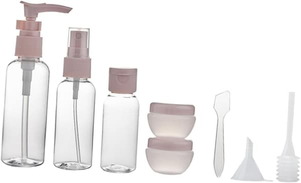 Tomma sminkflaskor Set 8st 50ml Reselotion Sprayflaskor med Dropptratt Minibehållare