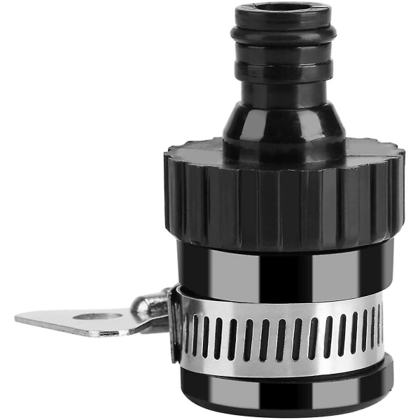-Universal Krankontakt, Hagevannslange Adapter Slangetilkobling For Hagevanning Og Bilvask, Svart, 1 Stykke