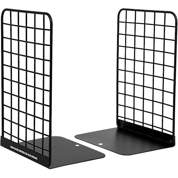Metallbokstöd, 1 par moderna geometriska designbokstöd, stora tunga bokstöd