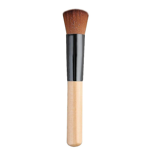 Platt Vinklad Trä-Flytande Foundation Kontur Makeupborste