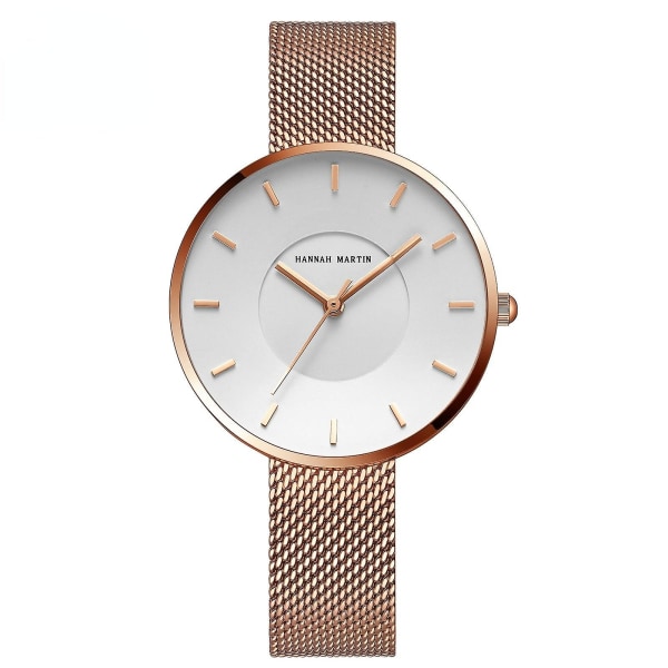 Movement Damklocka för Kvinnor Koreansk Stil Basketbollsklocka Kvinnors Design Trendklocka 1052cc pure rose gold