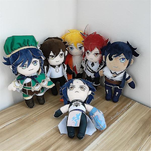 Genshin Impact Xiao Diluc Zhongli Tartaglia Eula Yanfei Paimon Plussilelut Anime Kawaii Heittotyynyt Nukke Manga Täytetty P 29cm blue