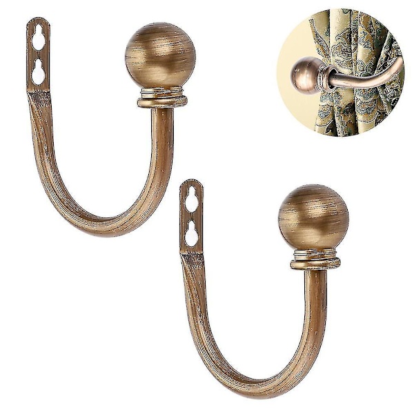 1 pari Metalliset Verhokoukut Retro Seinäkiinnitys U-koukku